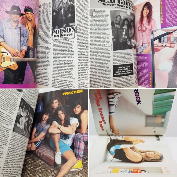 Rock Scene Magazine Poison Slaughter Trixter Warrant VTG Dec. 1990 Unread Stock - Picture 3 of 11